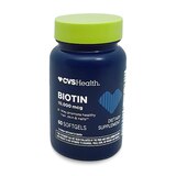 CVS Health Biotin 10,000 mcg white softgels, 60 count, thumbnail image 1 of 3