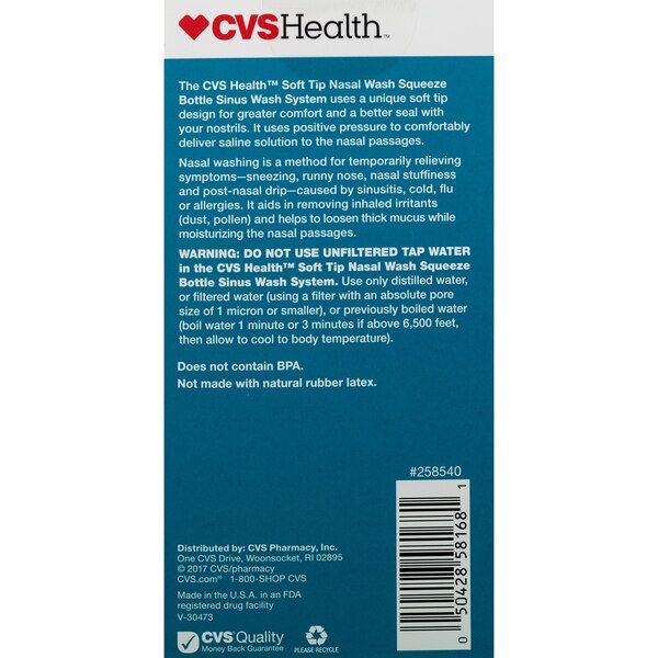 CVS Health Soft Tip Nasal Wash Squeeze Bottle Sinus Wash System