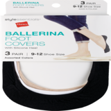 Style Essentials by Hanes Ballerina Foot Covers, Assorted Colors, thumbnail image 1 of 2