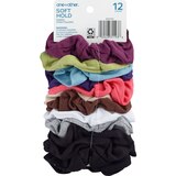 one+other Soft Hold Fabric Ponytailers, Assorted Colors, 12 CT, thumbnail image 2 of 3