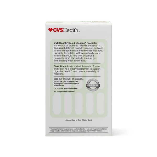 CVS Health Gas And Bloating Probiotic, 30 CT
