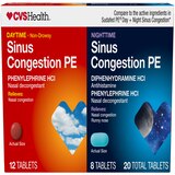 CVS Health Daytime Sinus Congestion PE 12 CT & Nighttime Sinus Congestion PE 8 CT, thumbnail image 2 of 4