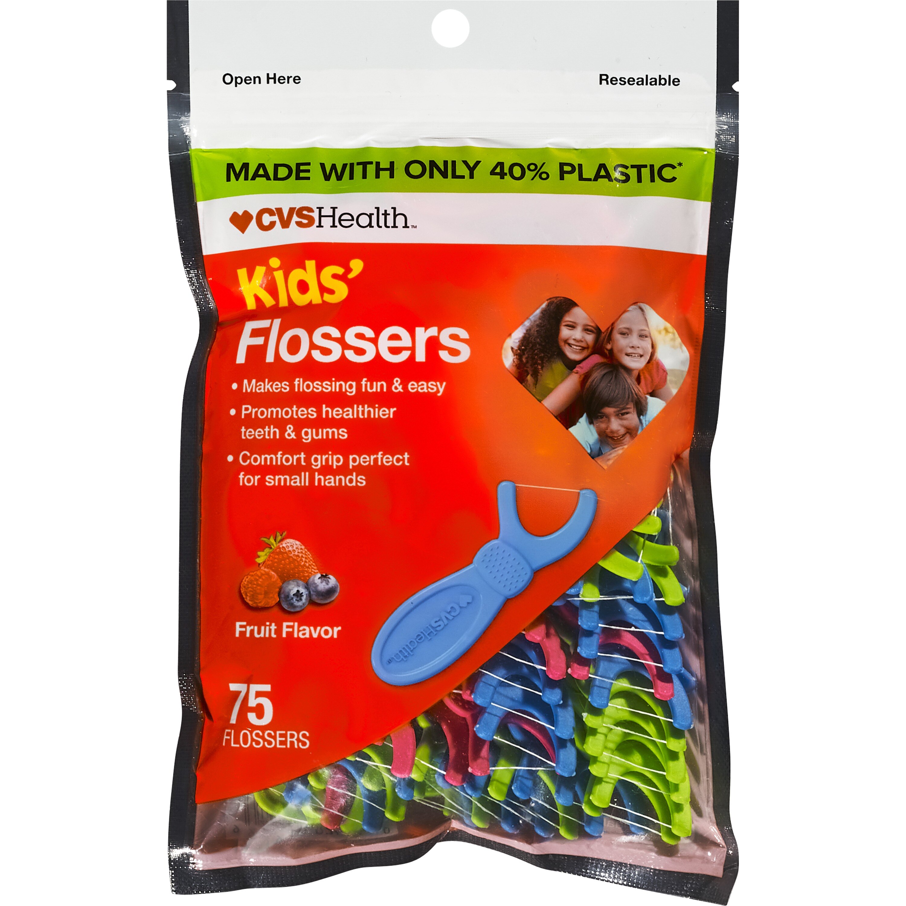 CVS Health Kids Flossers, 75 CT