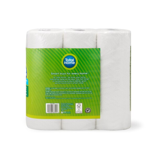 Total Home Size Selection Paper Towels, Mega Rolls, 3 ct