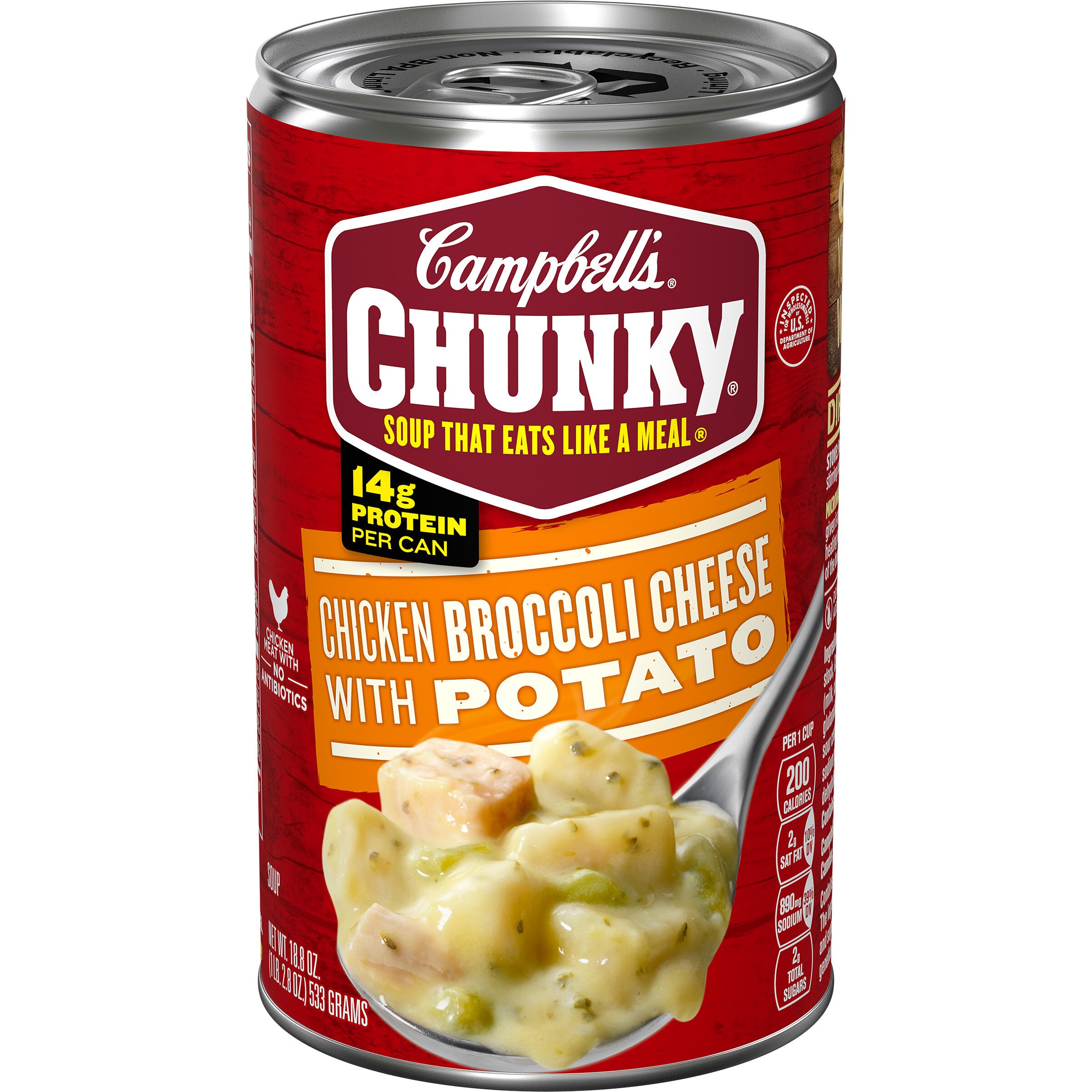 Campbell's Chunky Soup, Chicken Broccoli Cheese, Can, 18.8 oz