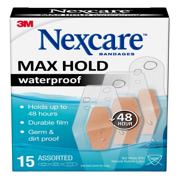 Nexcare Max Hold Waterproof Bandages