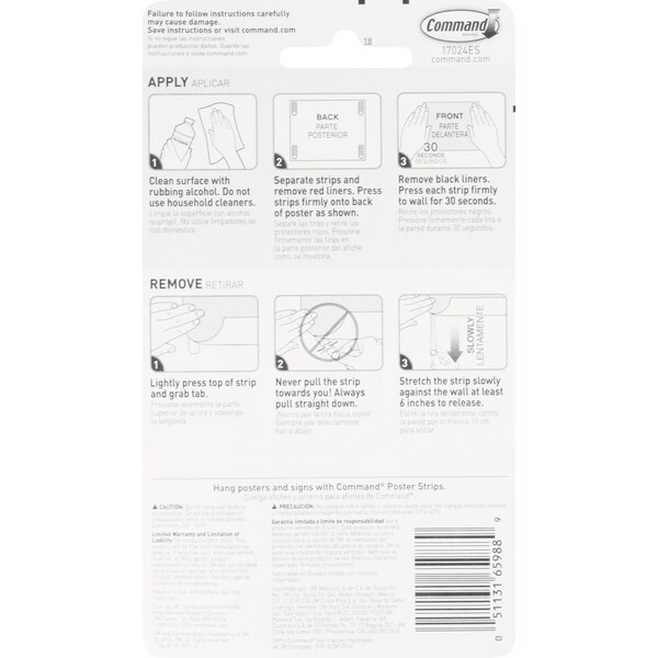 3M Command Damage-Free Hanging Poster Strips
