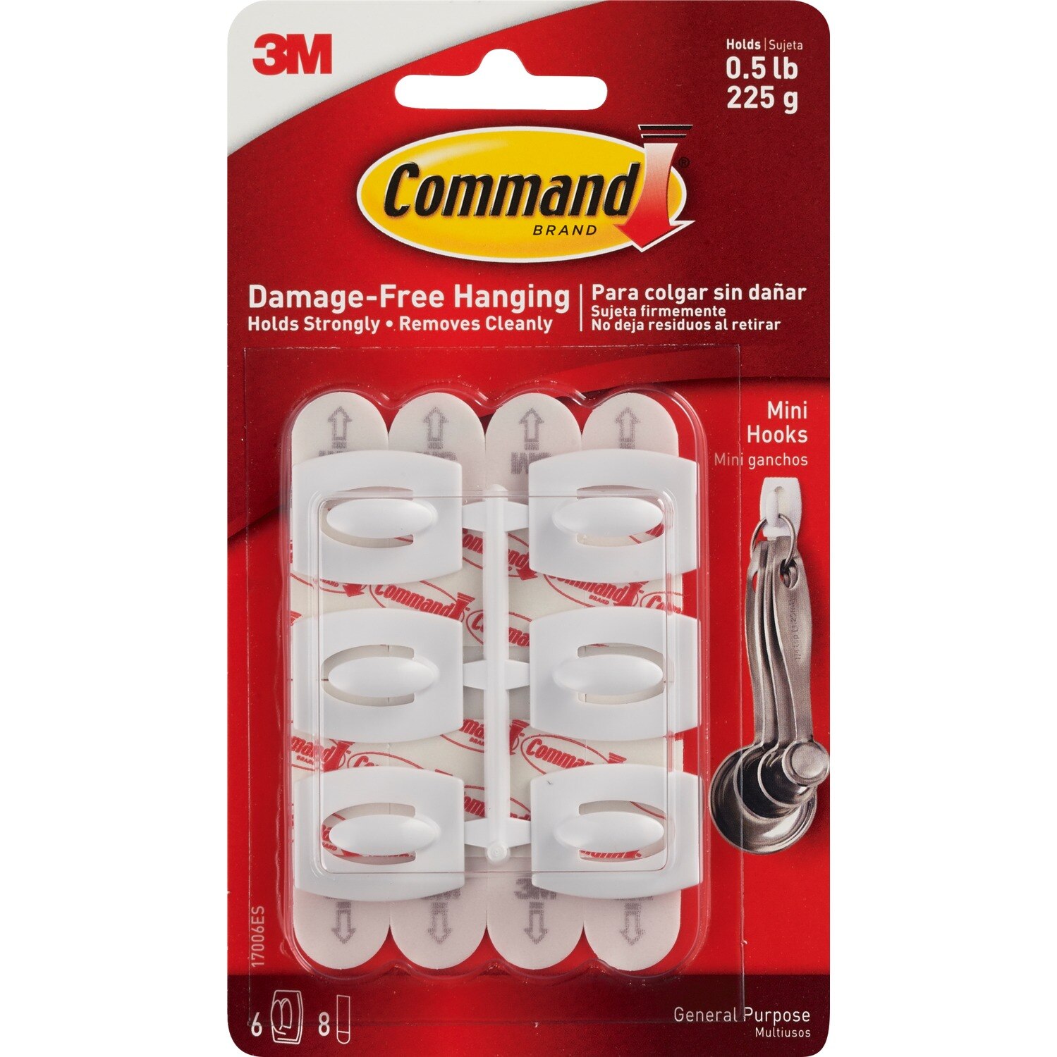 Command Mini Hooks, 6 ct image.