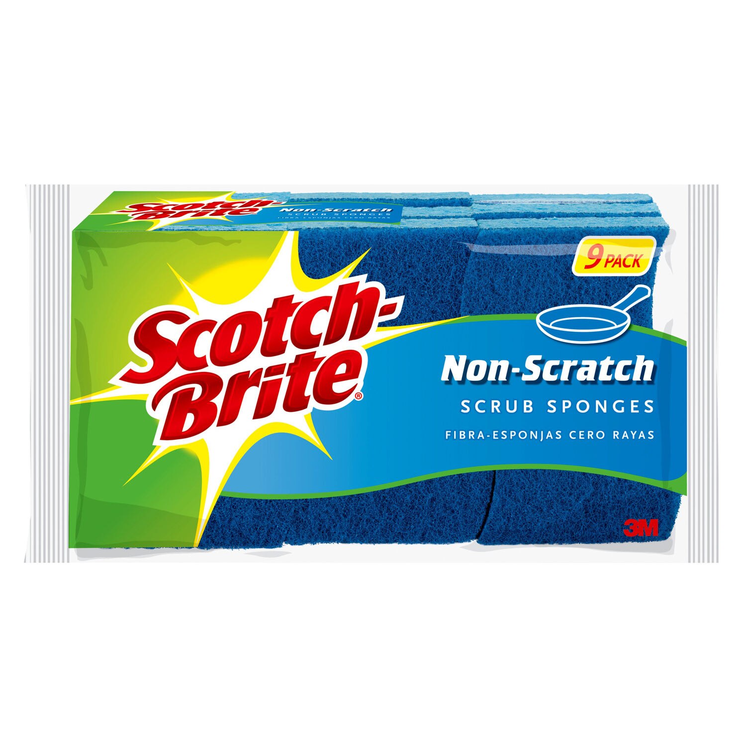 Scotch-Brite Non-Scratch Scrub Sponges, 9 CT