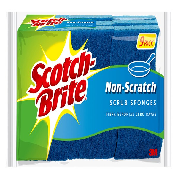 Scotch-Brite Non-Scratch Scrub Sponges, 9 CT