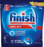 Finish Powerball Tabs Shine & Protect Max in 1 Automatic Dishwasher Detergent, 17CT, thumbnail image 1 of 1