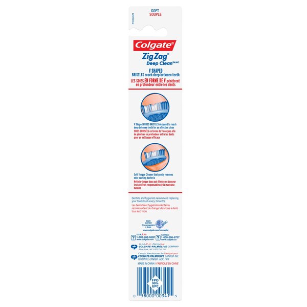 Colgate Zig Zag Deep Clean Toothbrush, Soft, 1 CT