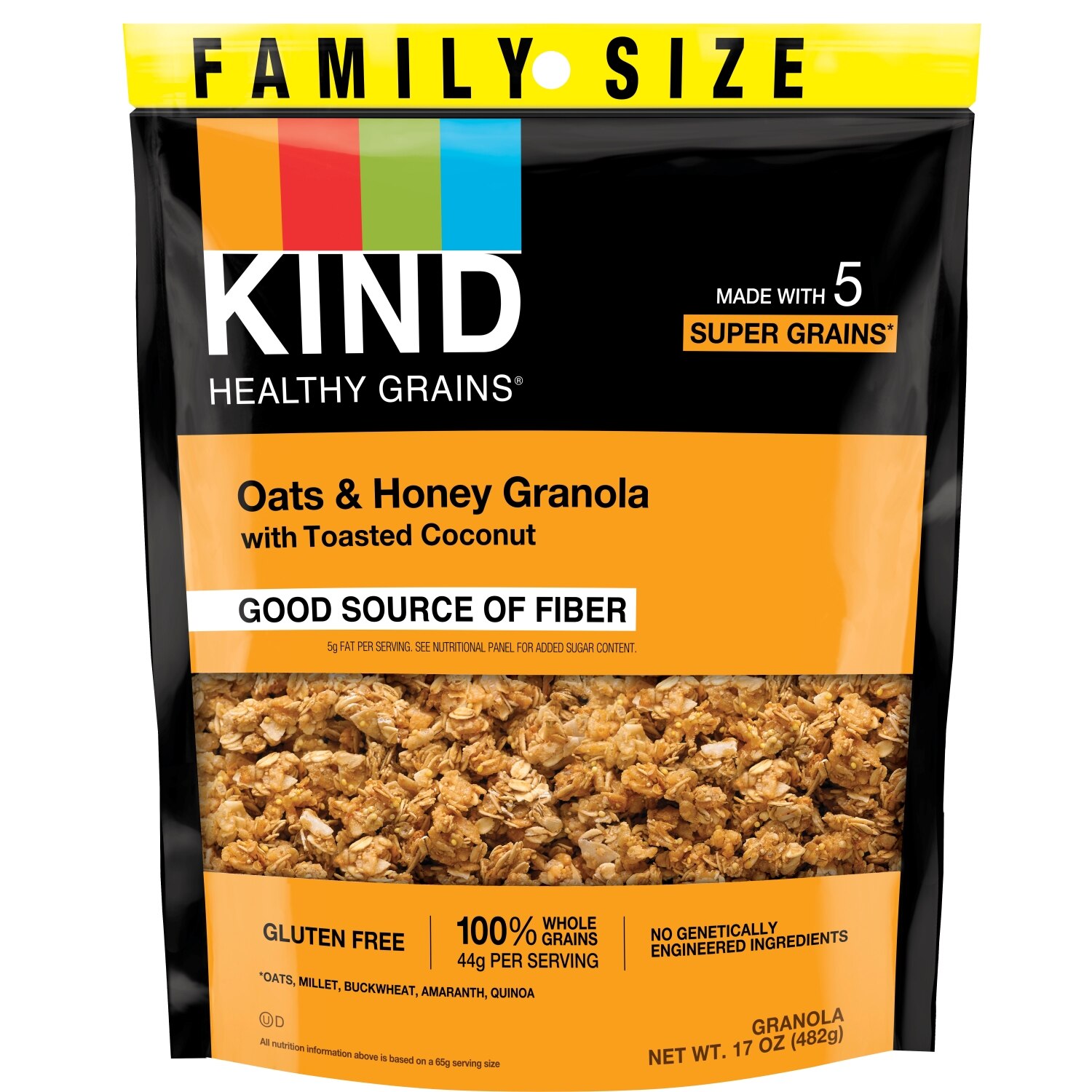 KIND Family Size Granola Clusters, Oats & Honey, 17 oz