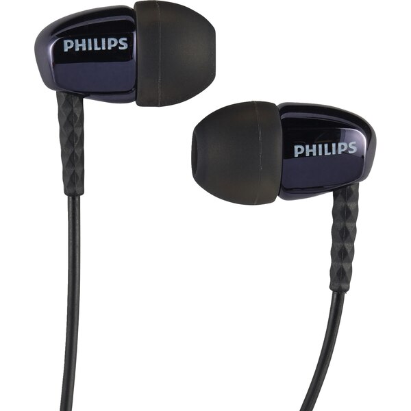 Philips Rich Bass In-Ear Headphones with Mic, Black SHE3900