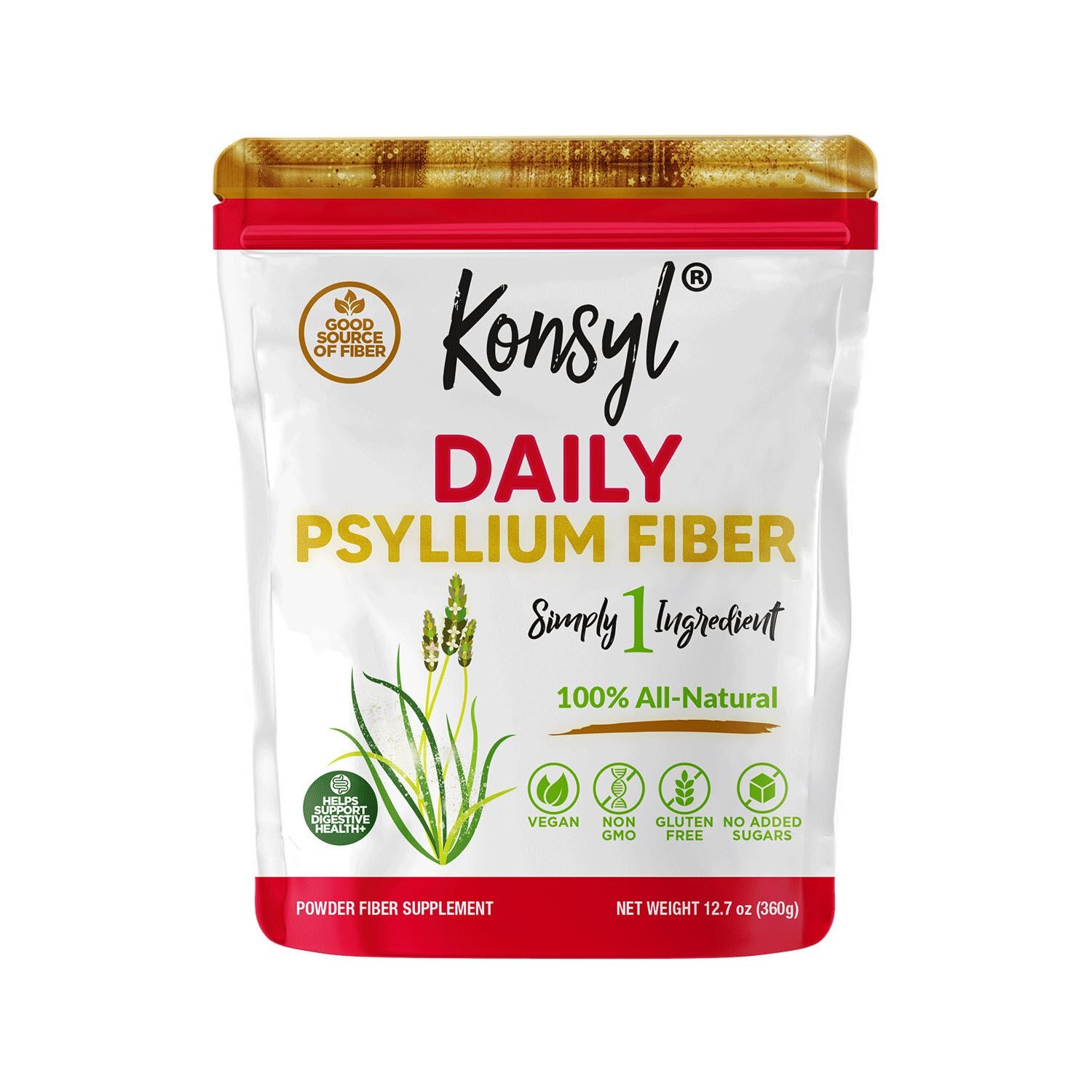 Konsyl Daily Psyllium Fiber Powder image.