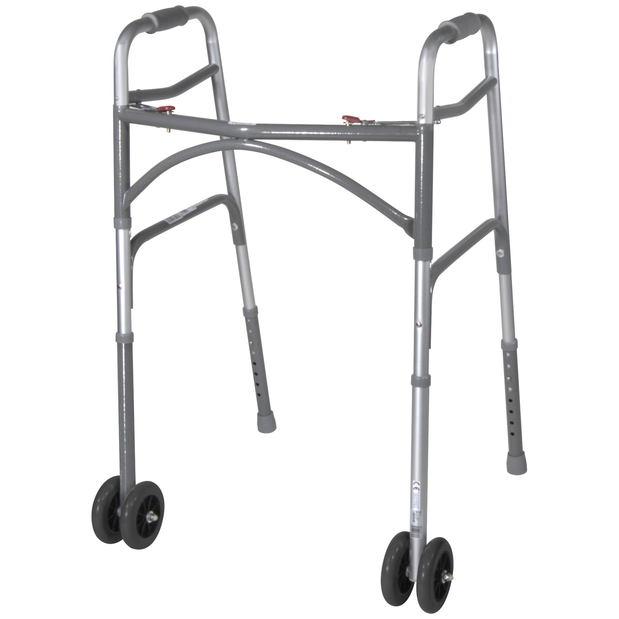 McKesson Bariatric Folding Walker 500 lbs. Weight Capacity, Silver image.