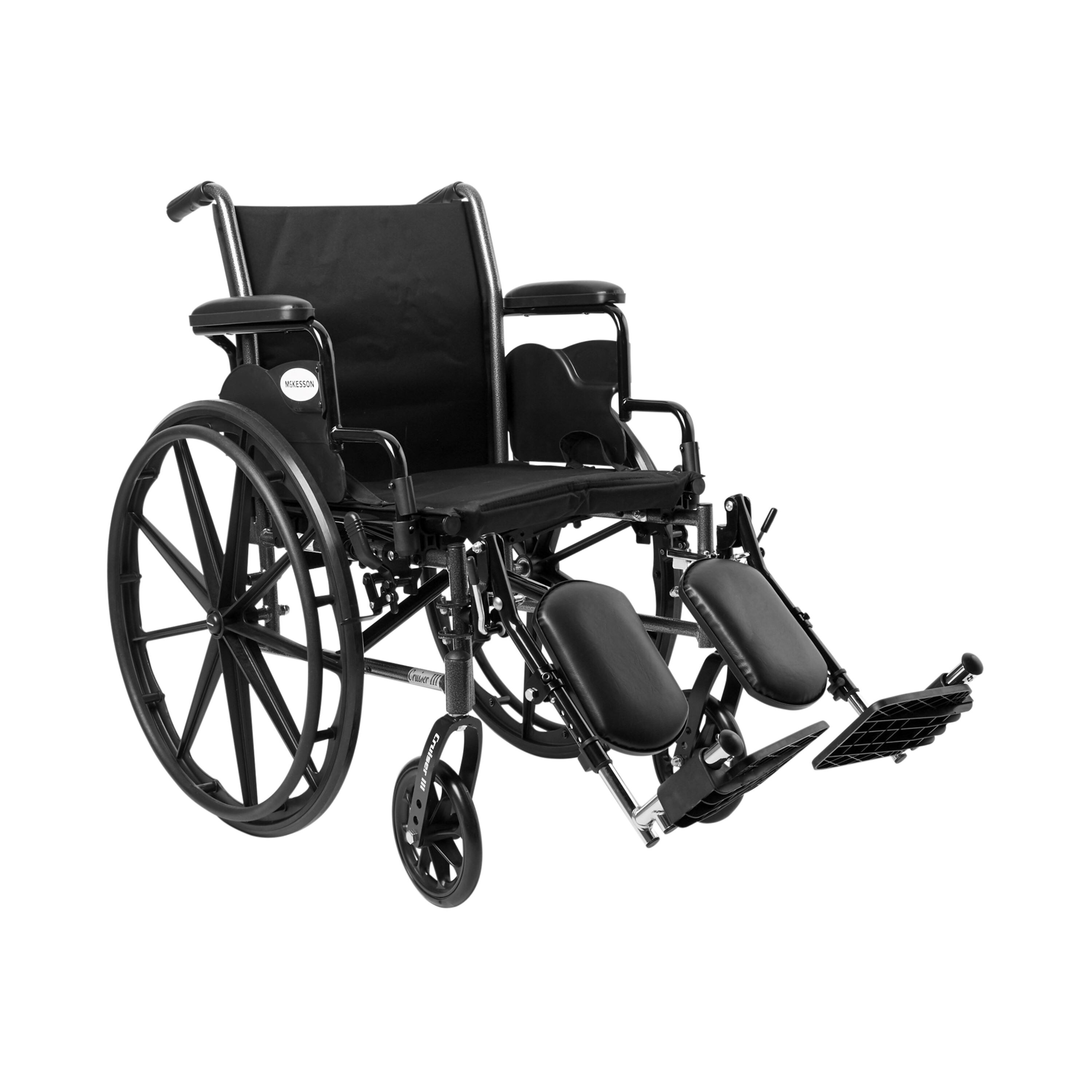 McKesson Lightweight Wheelchair, 18 Inch Seat Width, 300 lbs. Weight Capacity image.