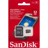 SanDisk 32GB MicroSDHC Card with Adapter, thumbnail image 1 of 3