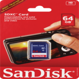 Sandisk SDXC Card, 64 GB, thumbnail image 1 of 2