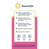 Renew Life Women's Wellness Vaginal and Urinary Complete Probiotic and Cranberry Supplement, Promotes Immune Health, Urinary Tract Health and Digestive Health – 60 Capsules, 3.5 Billion CFU, thumbnail image 4 of 4