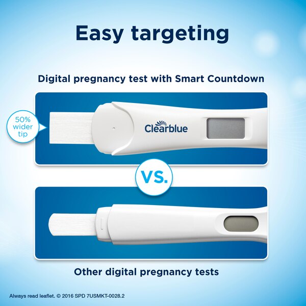 Clearblue Digital Pregnancy Test with Smart Countdown, 2CT