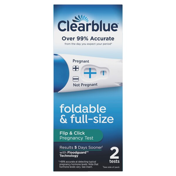 Clearblue Flip & Click Pregnancy Test, 2 Count