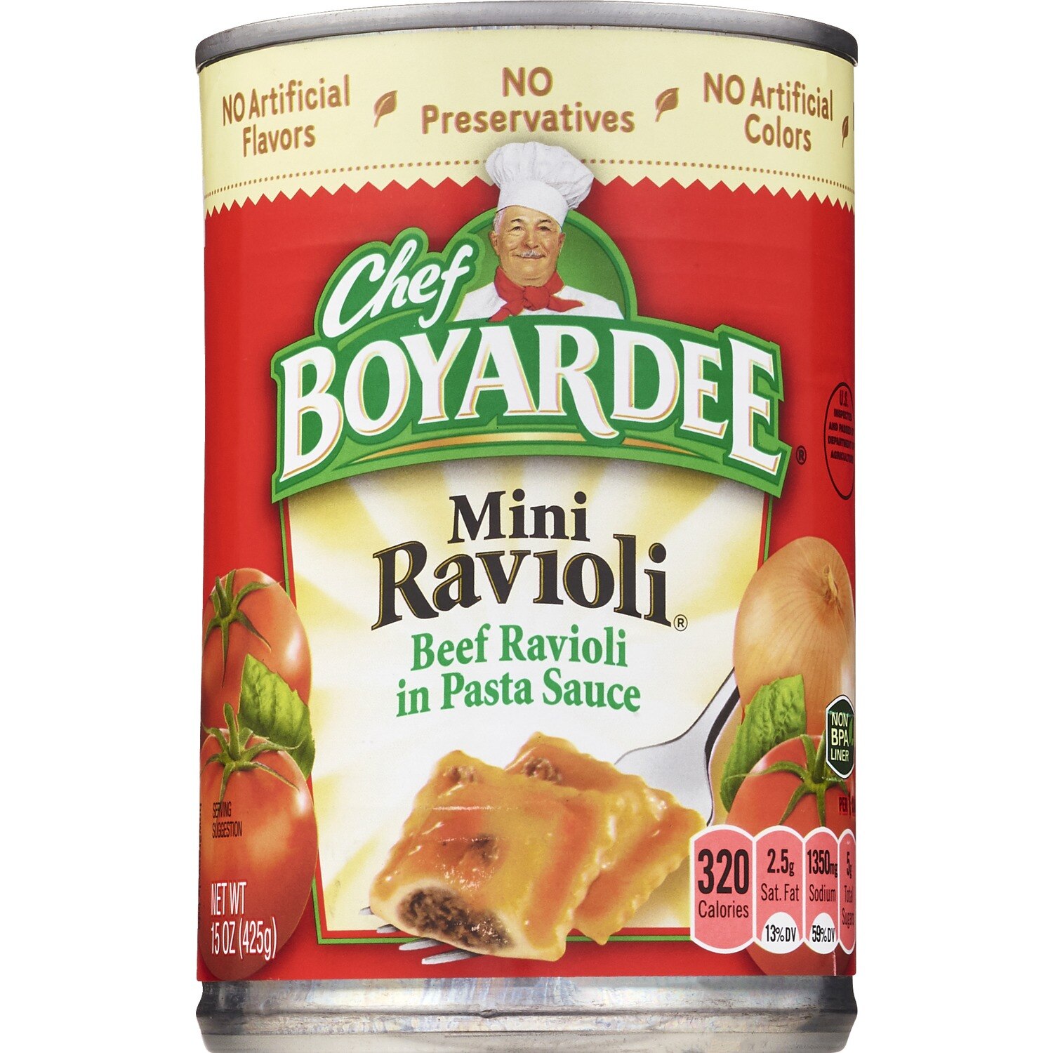 Chef Boyardee Mini Ravioli, Can, 15 oz