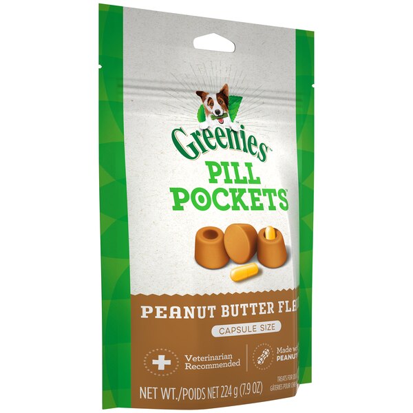 Greenies Pill Pockets Capsule Size Natural Dog Treats with Real Peanut Butter