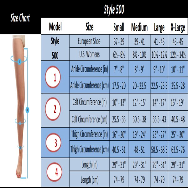 ITA-MED Anti-Embolism Compression Knee High Socks