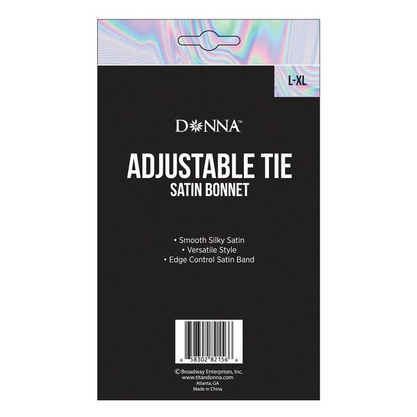 Donna Adjustable Tie Satin Bonnet