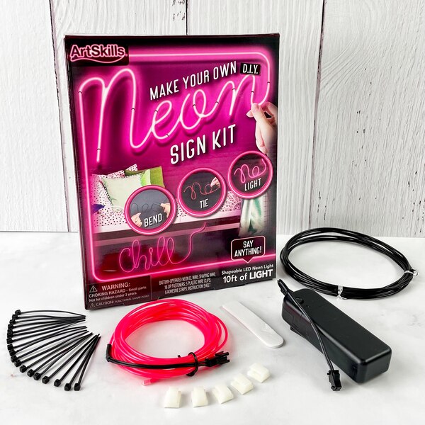 ArtSkills Make Your Own Neon Sign Kit, Pink