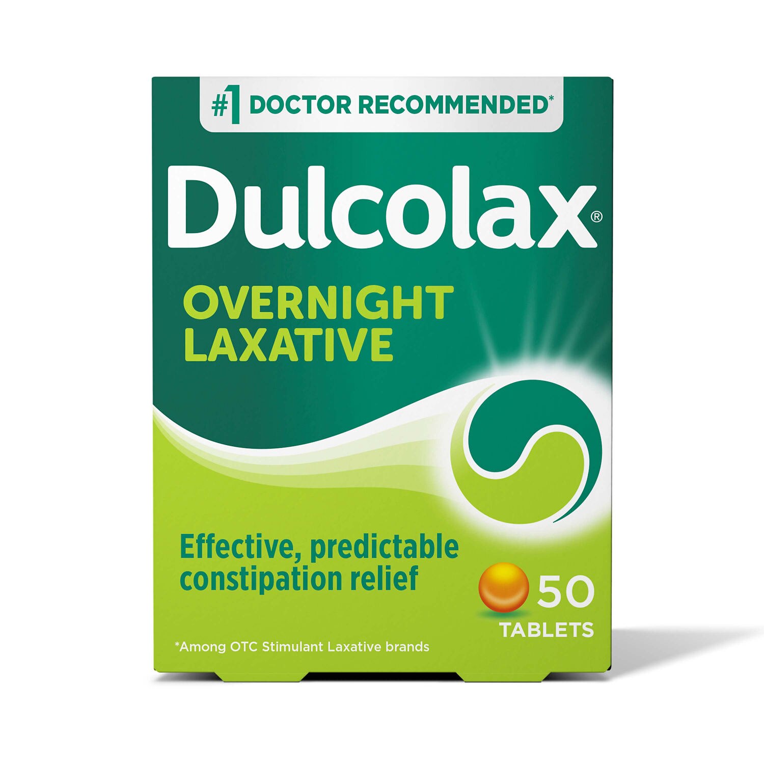 Dulcolax Stimulant Laxative Tablets, Overnight Relief image.