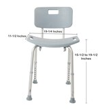 McKesson Bath Bench 19-1/4 Inch Seat Width 300 lbs. Weight Capacity, Gray, thumbnail image 3 of 5