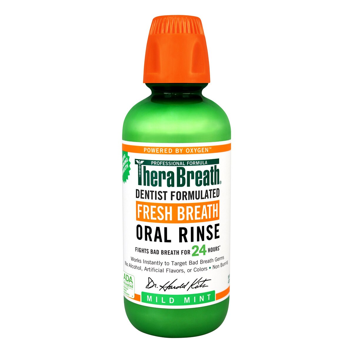 TheraBreath 24-Hour Fresh Breath Oral Rinse, Mild Mint, 16 OZ