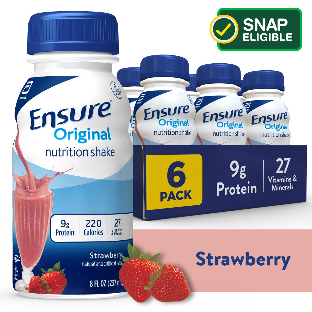 Ensure Original Nutrition Shake, 6 CT image.