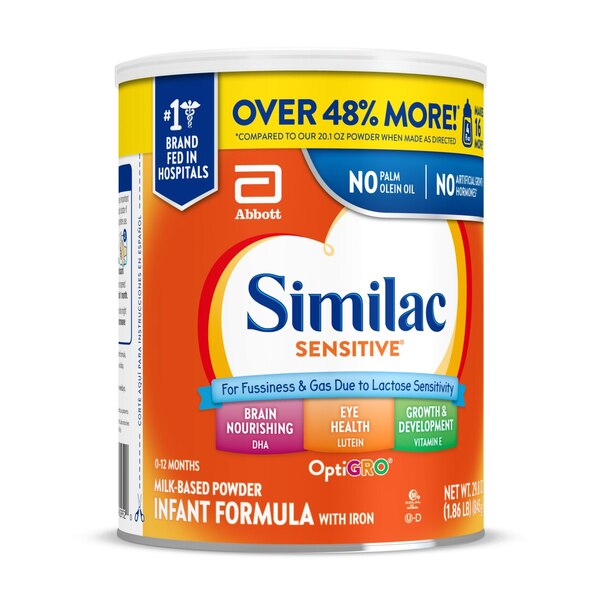 Similac Sensitive Infant Formula Powder, 29.8-oz Can