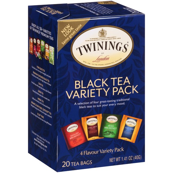 Twinings of London Black Tea Variety Pack, Tea Bags, 20 ct