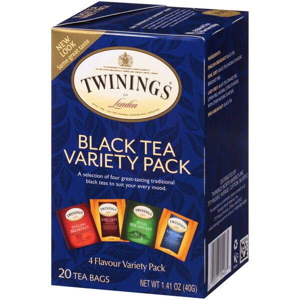 Twinings of London Black Tea Variety Pack, Tea Bags, 20 ct