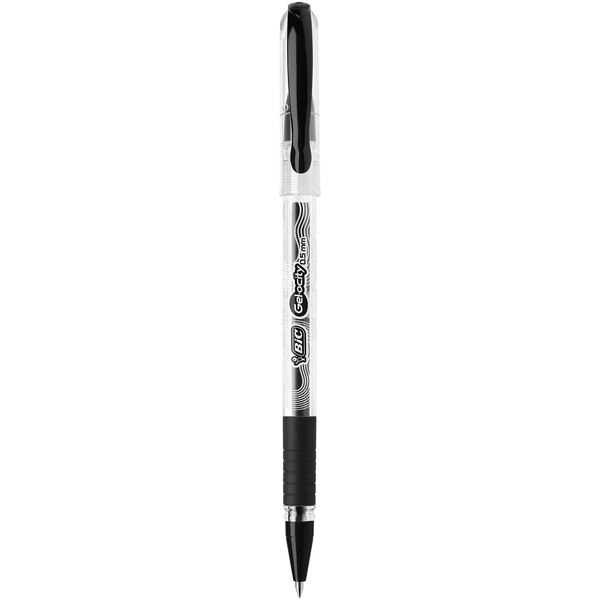 BIC Gel-ocity Smooth Stic Gel Pen, Fine Point (0.5mm), Black, 4 ct