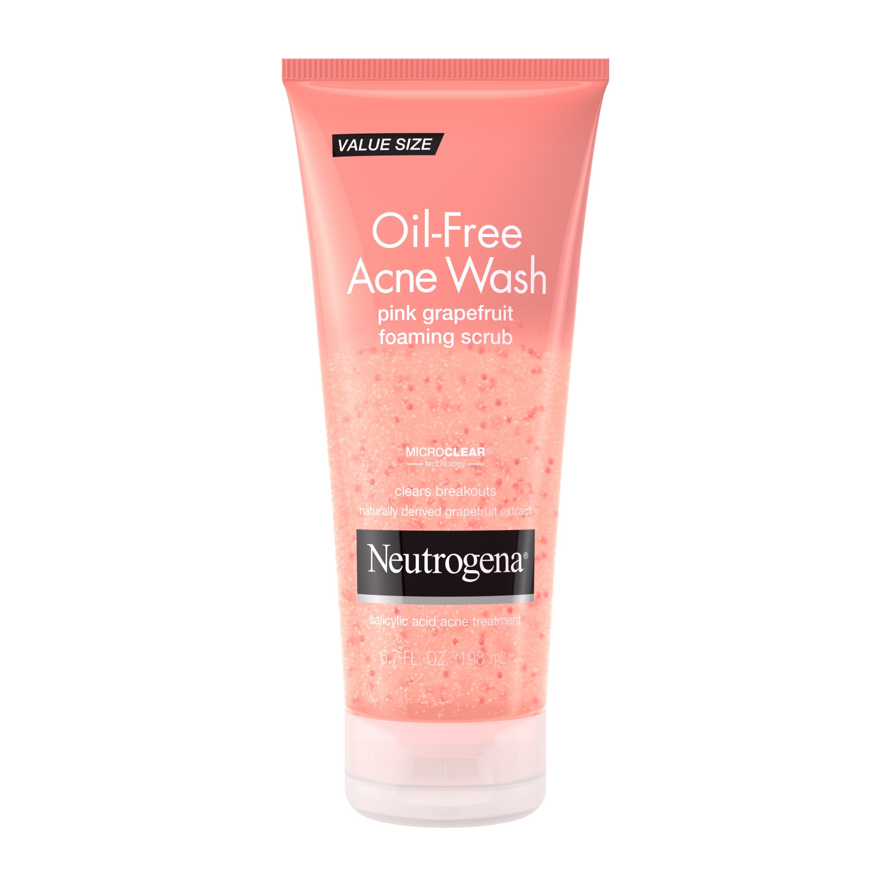 Neutrogena Oil-Free Acne Wash Pink Grapefruit Foaming Scrub image.