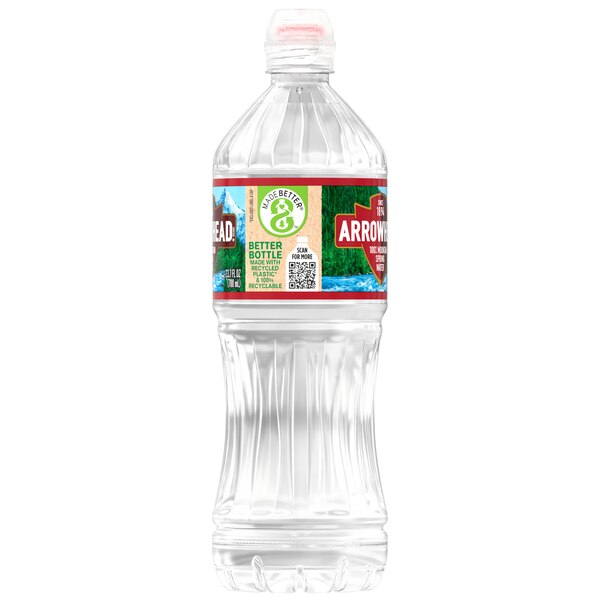 Arrowhead 100% Mountain Spring Water Plastic Bottle, 23.7 OZ