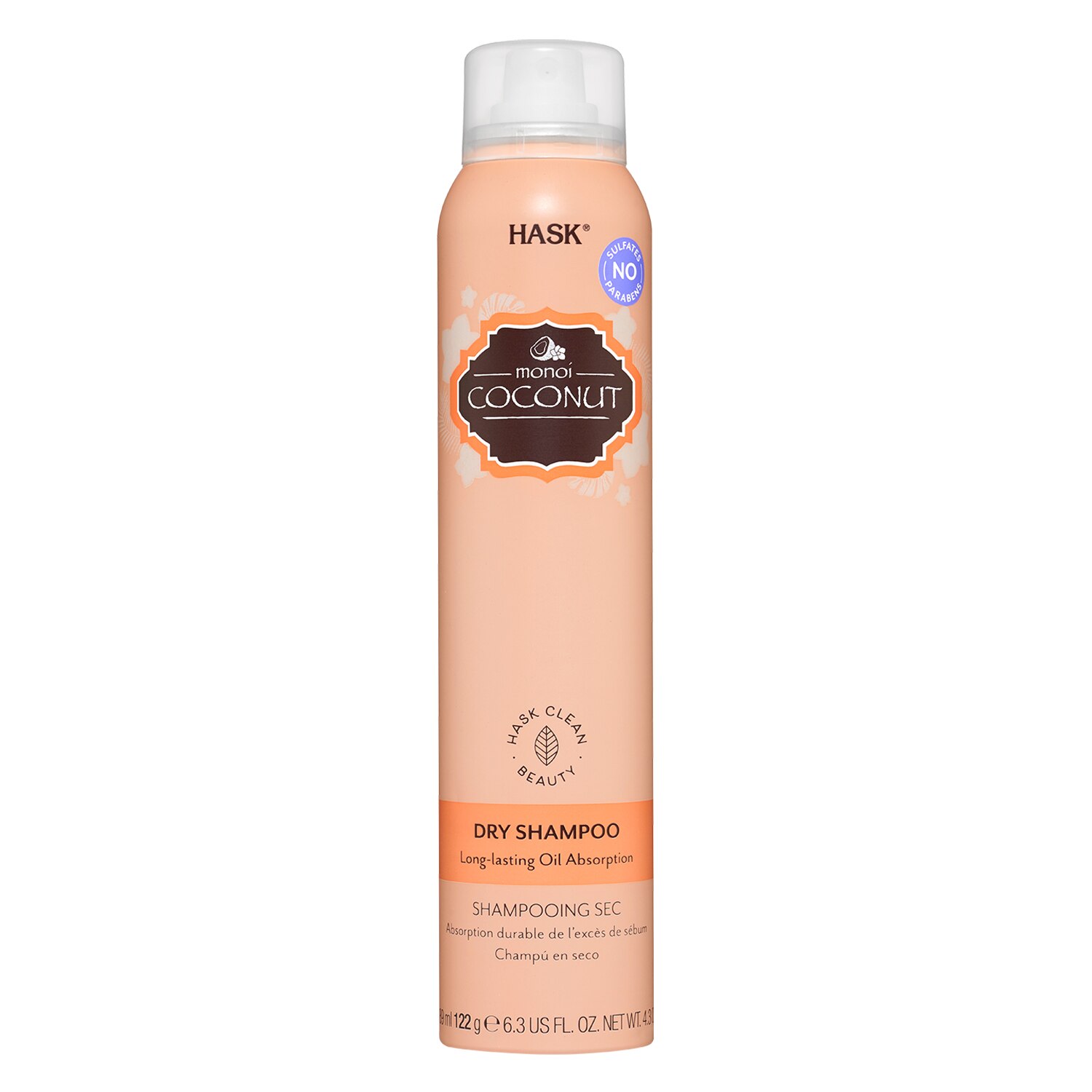 HASK Monoi Coconut Oil Dry Shampoo, 6.3 OZ