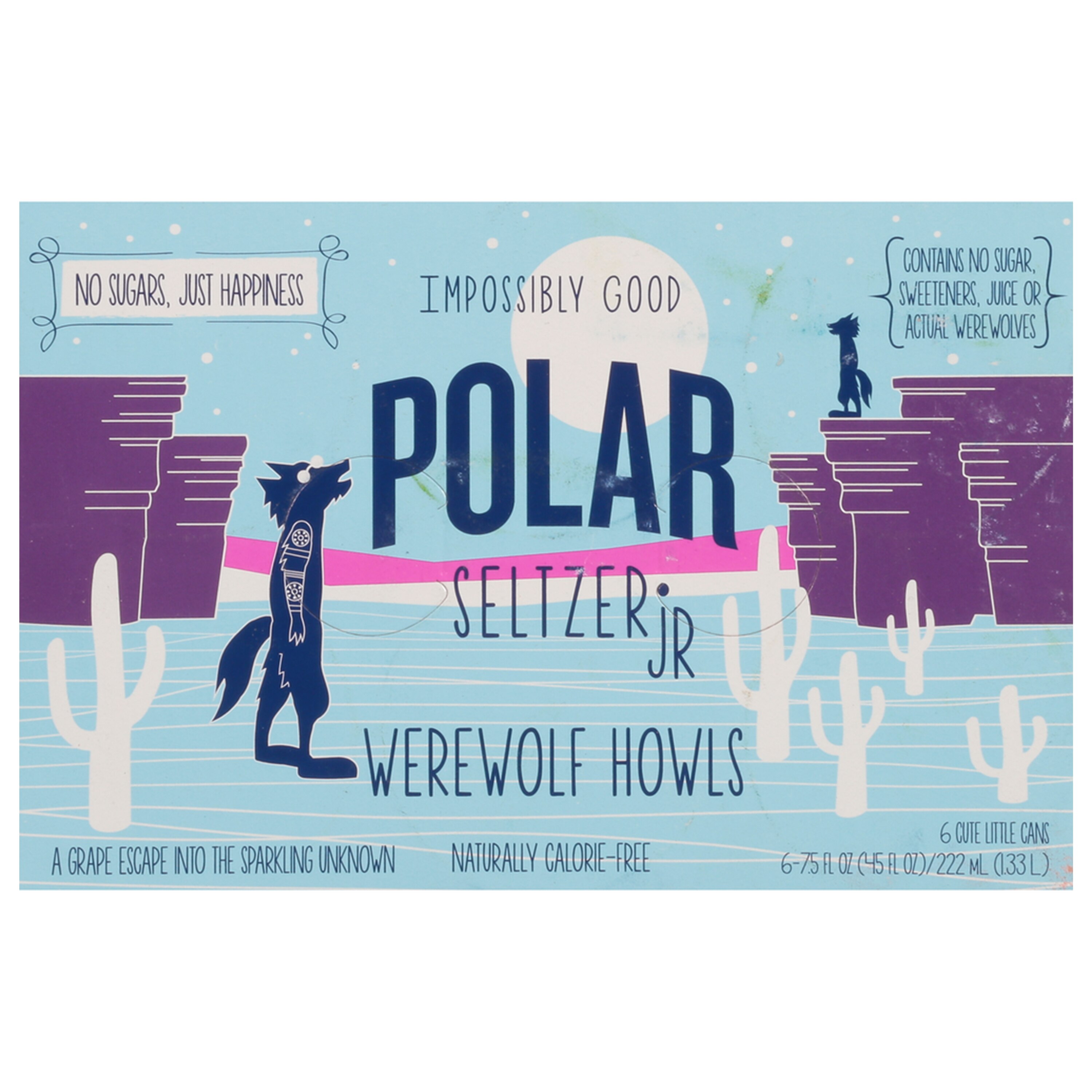 Polar Seltzer Jr Sparkling Water, 7.5 OZ Cans, 6 PK image.
