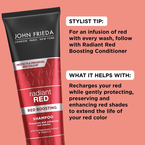 JOHN FRIEDA Radiant Red Colour Boosting Shampoo, 8.3 OZ