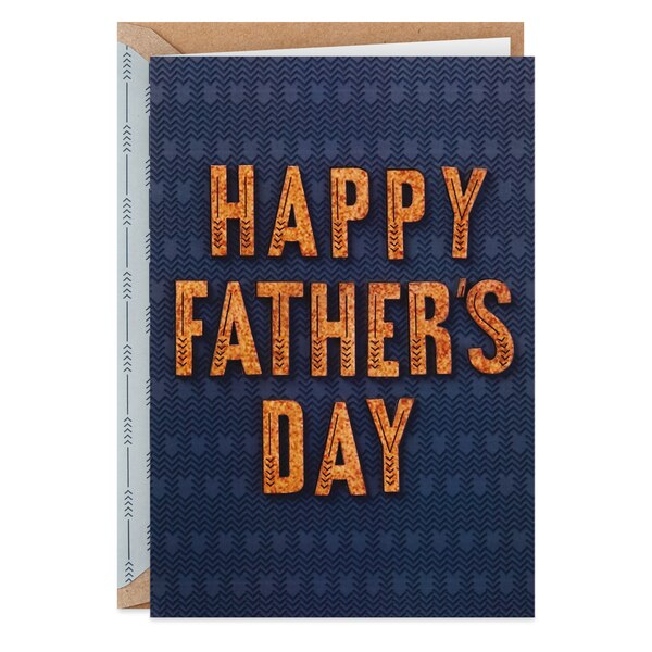 Hallmark Signature Fathers Day Card (Cork Lettering, Thankful for You)