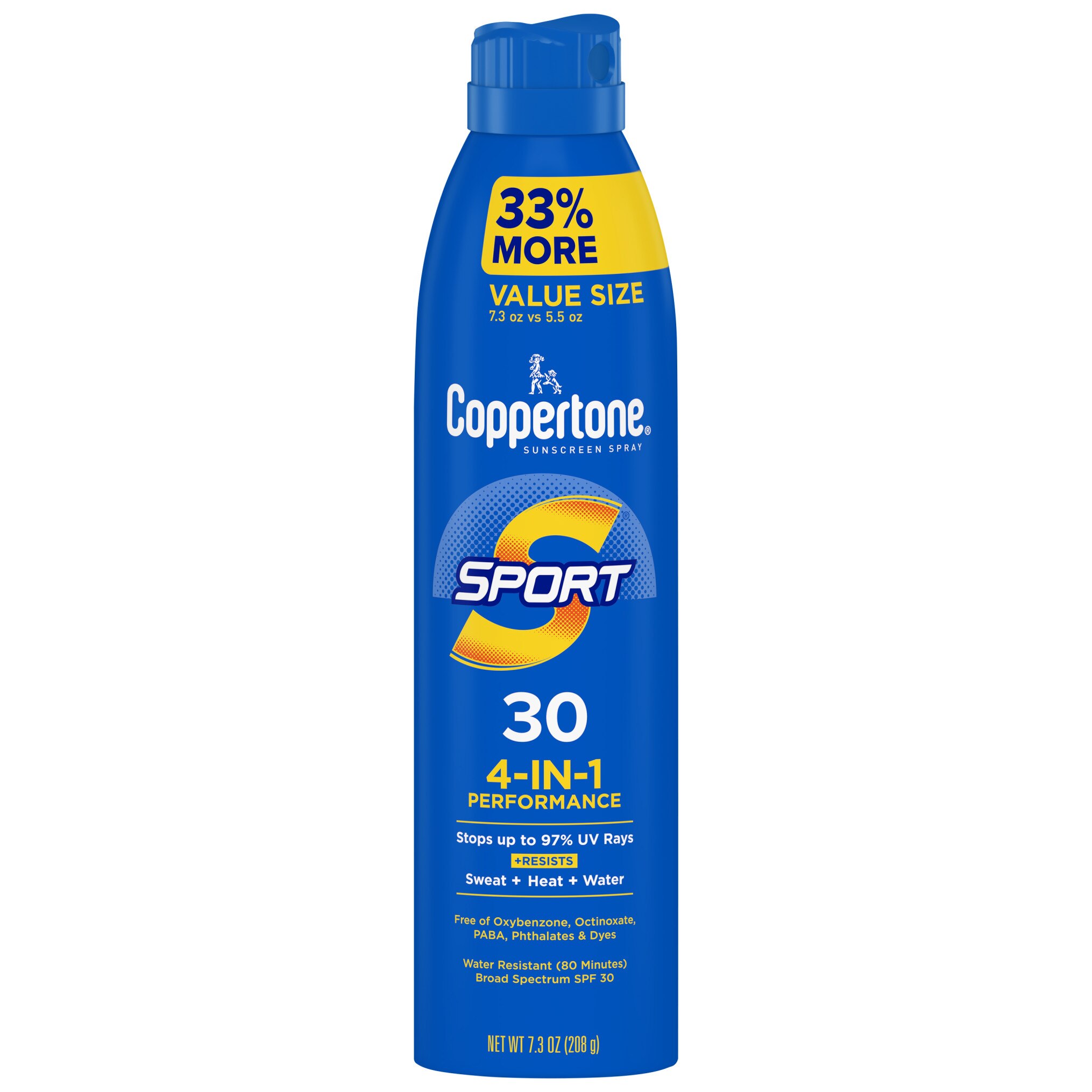 Coppertone SPORT Value Size Sunscreen Spray, 7.3 OZ image.