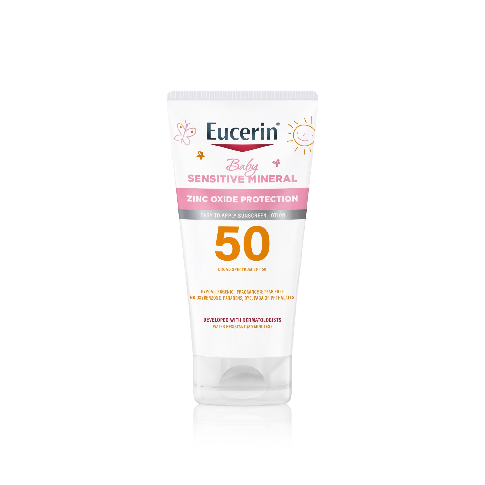 Eucerin Sun Sensitive Mineral Baby Sunscreen SPF 50, 4 OZ image.