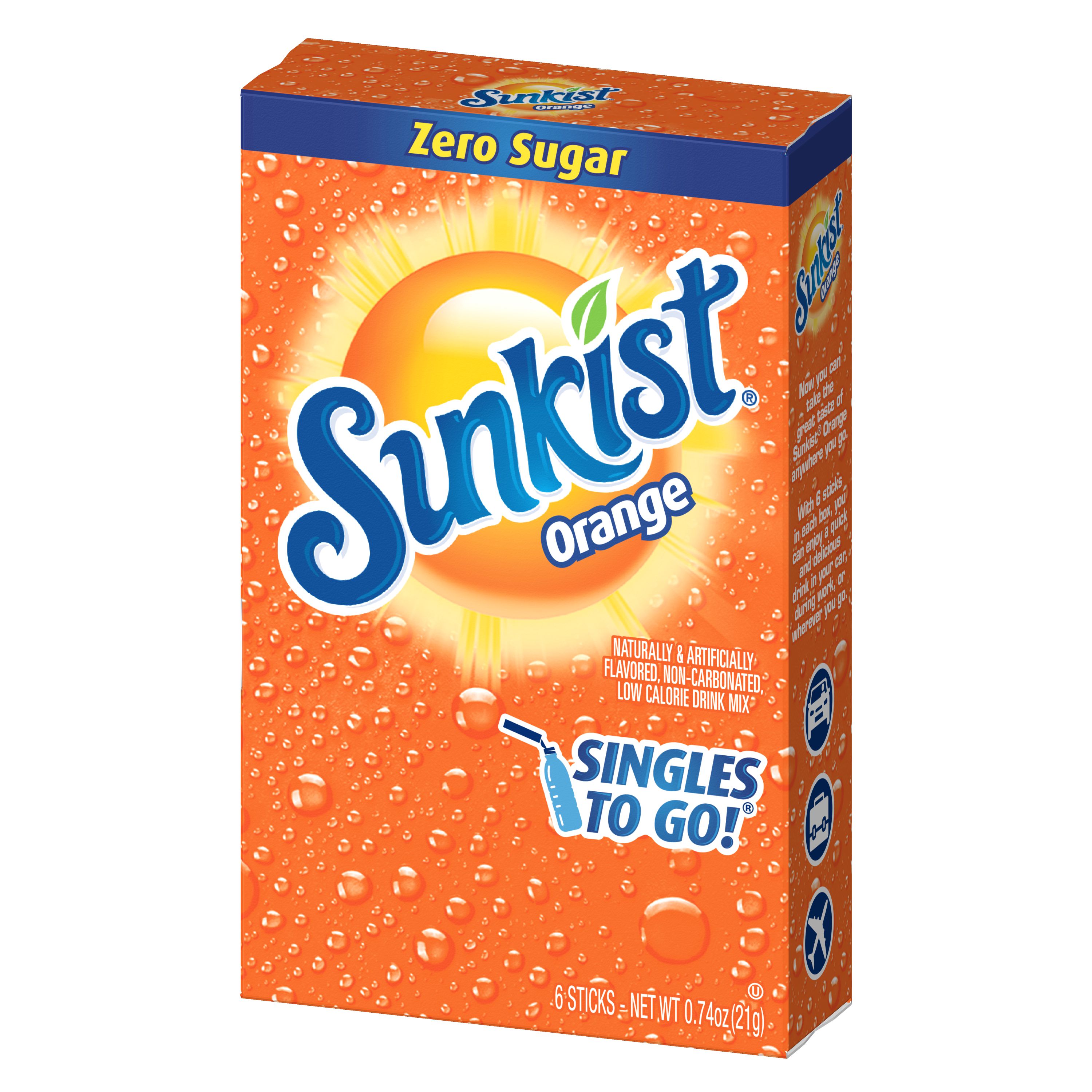 Sunkist Soda Orange Powdered Drink Mix, 6 ct image.
