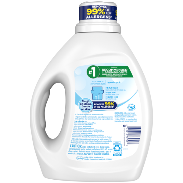all Liquid Laundry Detergent, Free Clear for Sensitive Skin