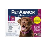 PETARMOR Plus for Large Dogs 45-88 lbs, Flea & Tick Prevention for Dogs, 3-Month Supply, thumbnail image 1 of 3